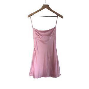 NWT Danielle Guizio Pink Silk Mini Dress Size S